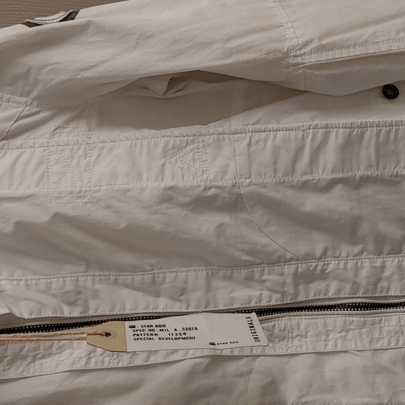 NEW Women's G-Star Raw Originals 3301 White Denim Biker Utility Jacket - Picture 3 of 14